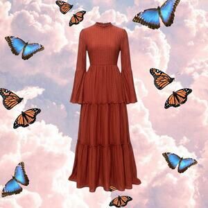 NWT Killstar Amanitas Sorrow Red Bell Sleeve Maxi Dress